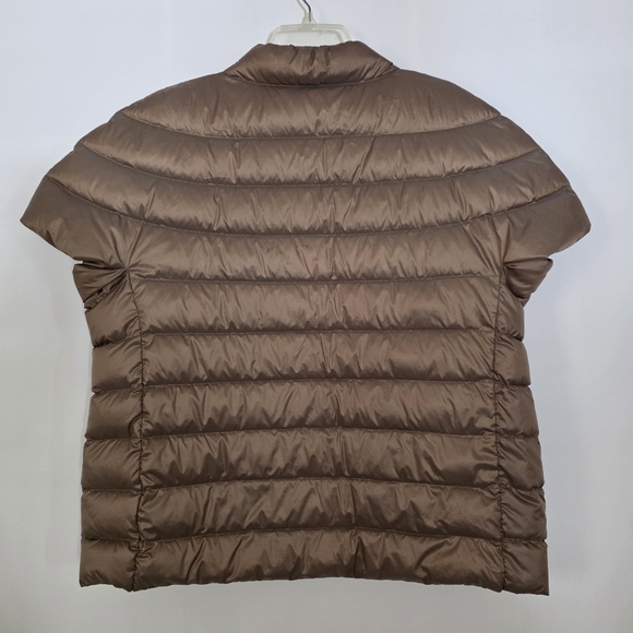 Down Feather Puffer Vest Martha Stewart Gold Gorpcore Outdoor Warm 1X - Picture 2 of 8